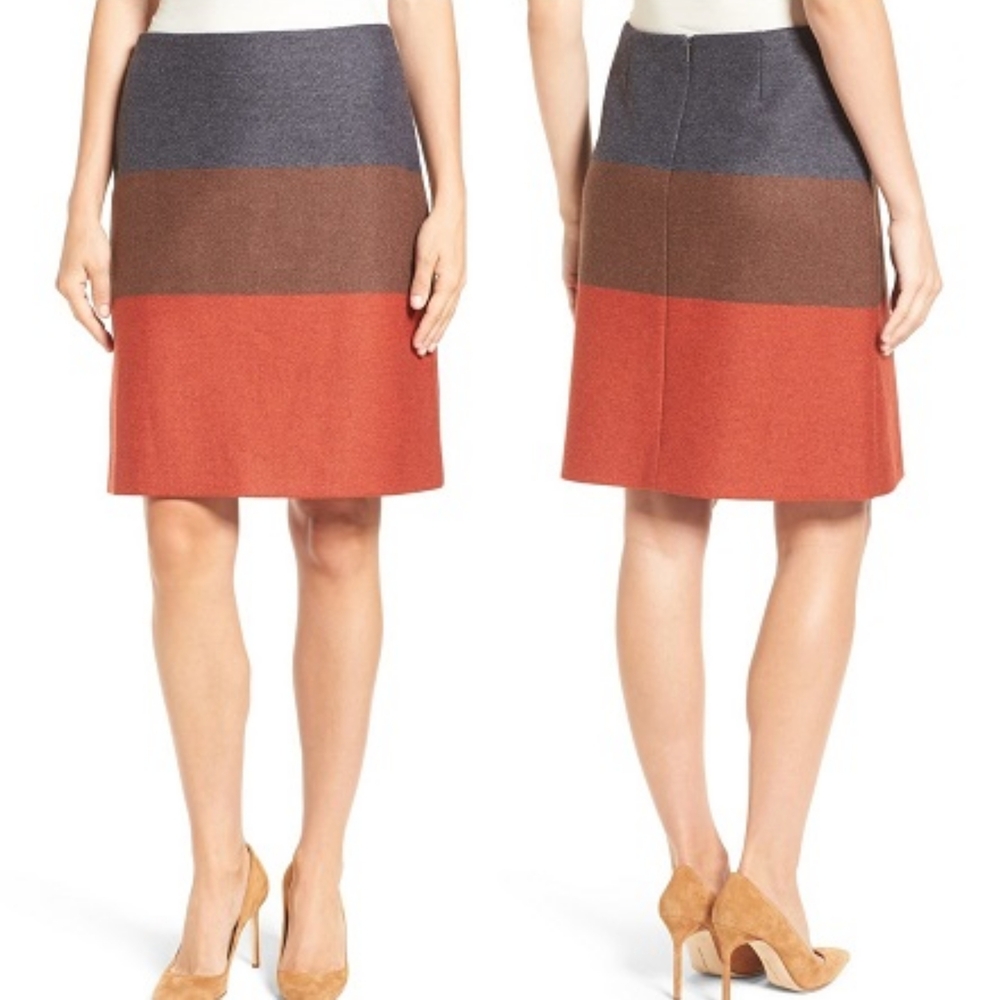 BOSS Hugo Boss Malivi Colorblock A-Line Skirt